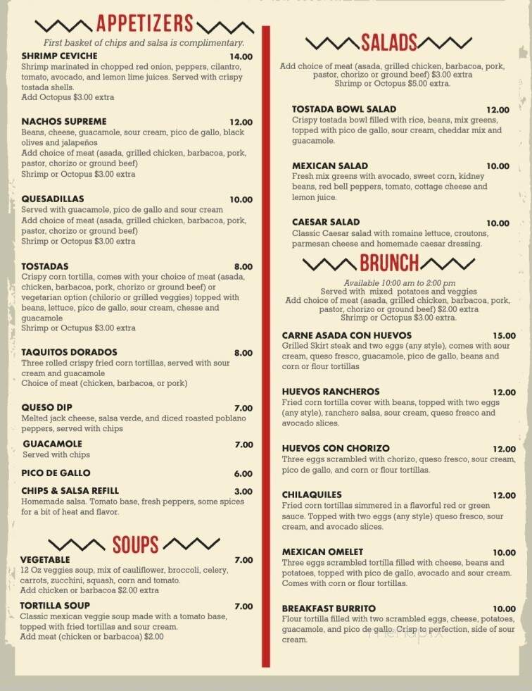 Chak Balam Mexican Restaurant - Torrey, UT menu_pic