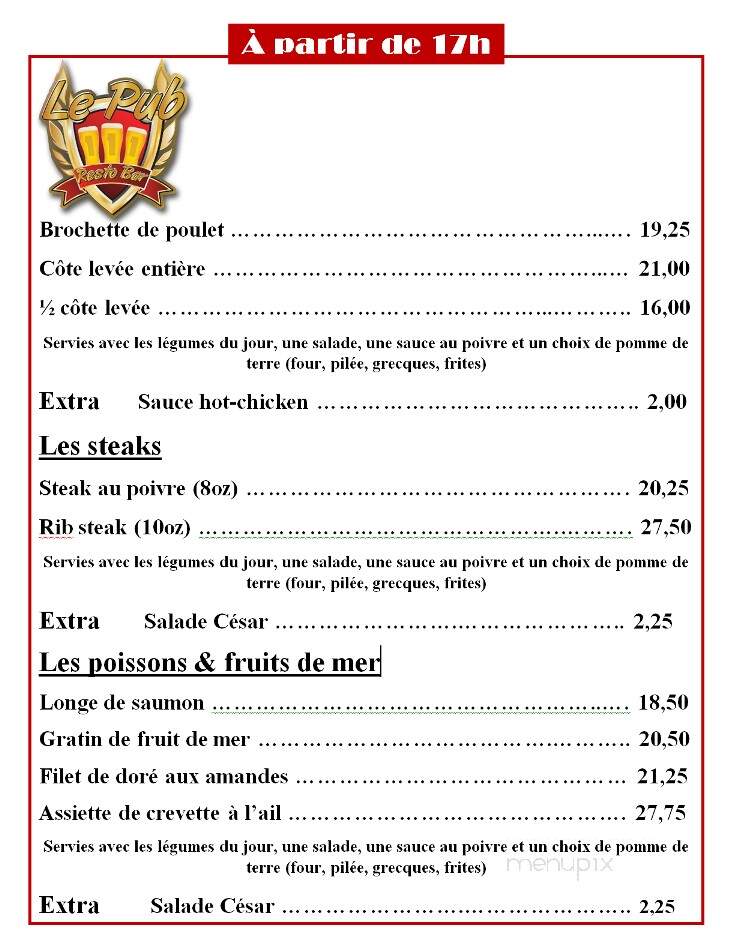 Pub 111 (Le) - Saint-Michel-Des-Saints, QC menu_pic