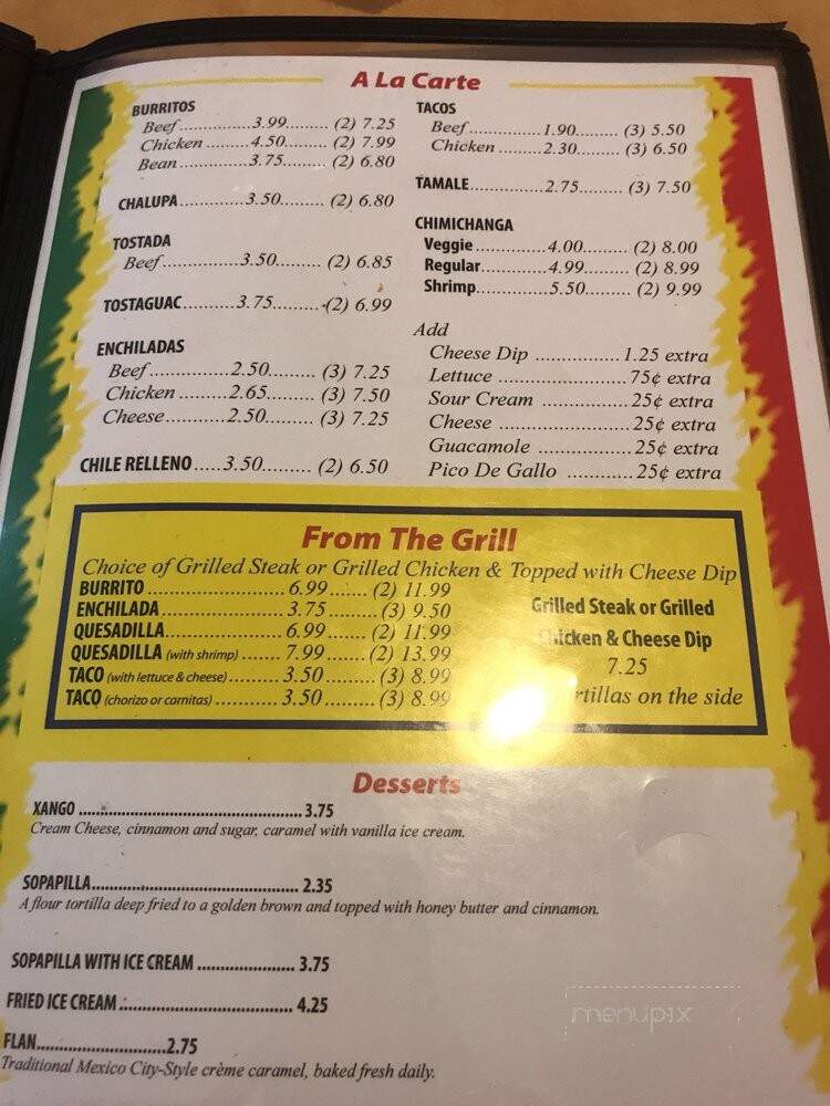 Los Jardines Restaurant - Robinson, IL menu_pic