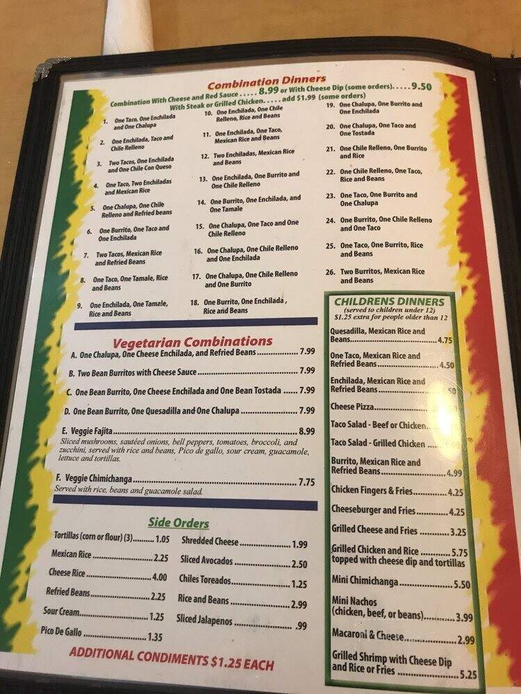 Los Jardines Restaurant - Robinson, IL menu_pic