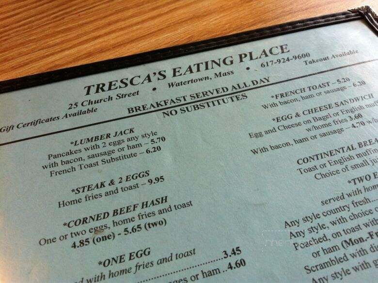 Tresca's Eating Place - Watertown, MA