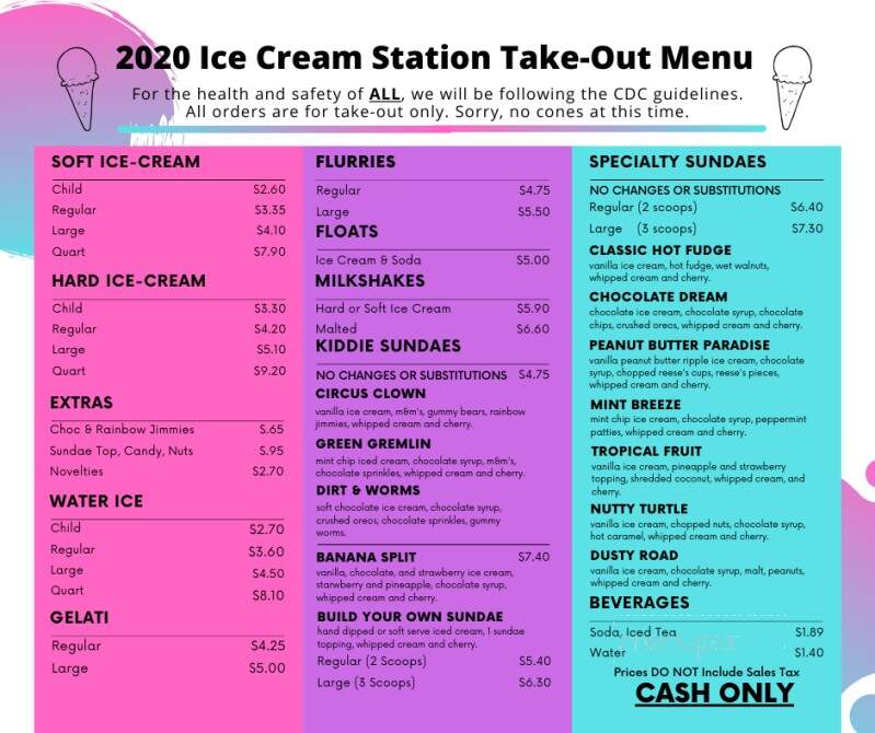 Trolley Stop Ice Cream - Cape May, NJ menu_pic