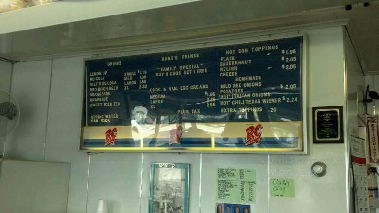 Hank's Franks Inc - Lodi, NJ menu_pic
