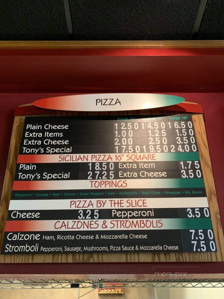 Tony's Pizza - Jacksonville, NC menu_pic