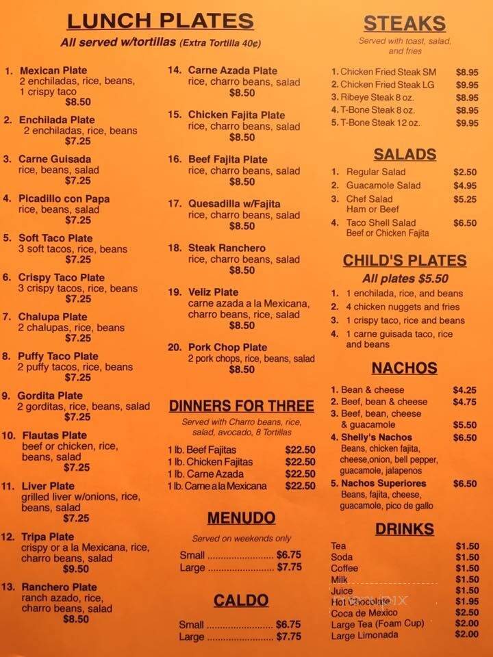 Taqueria Veliz Restaurant - Floresville, TX menu_pic
