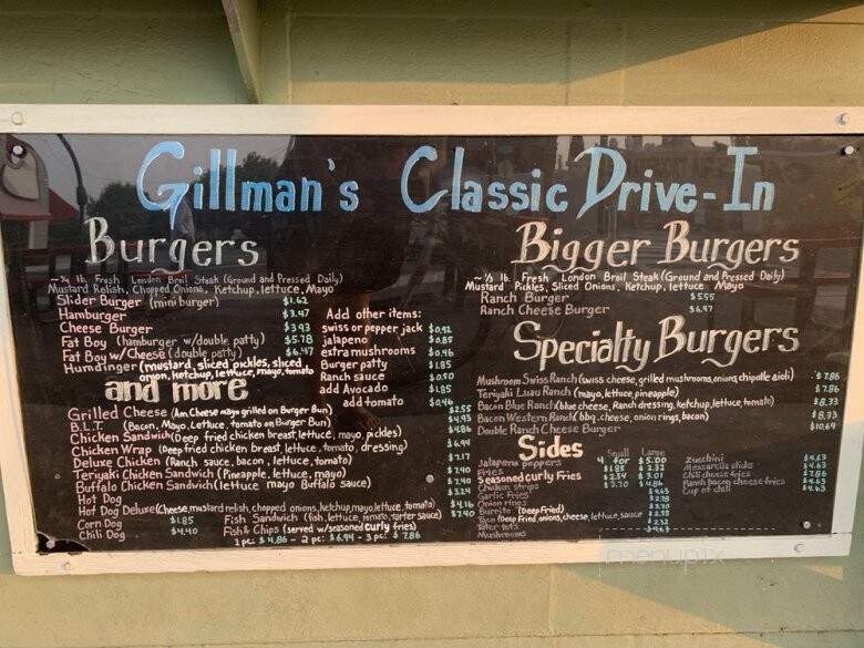 Gillman's Frosties - Oakdale, CA menu_pic