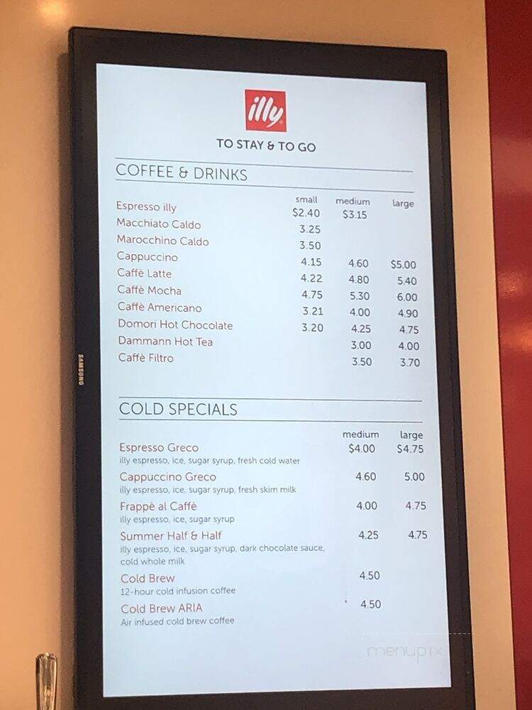 Illy Espressamente - Detroit, MI menu_pic