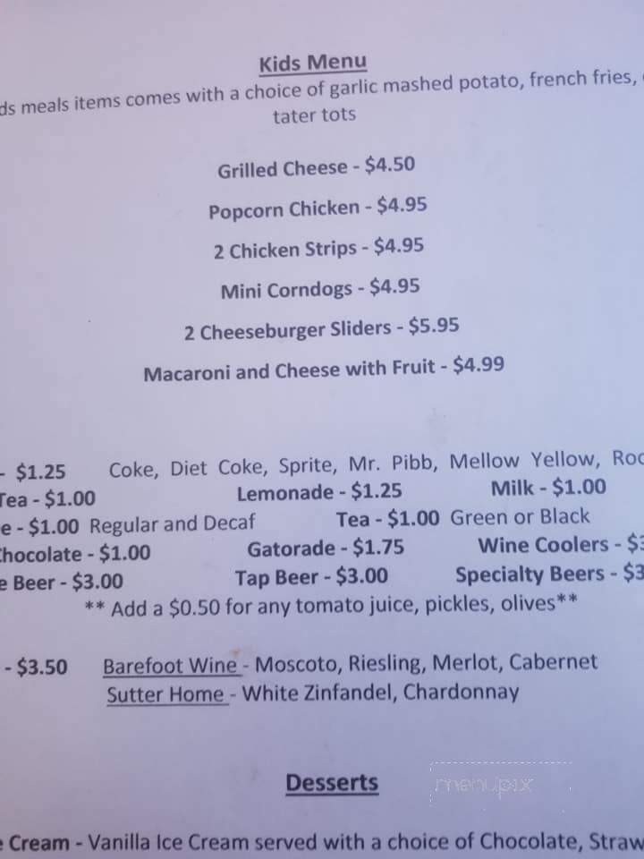 Backroads Steakhouse - Salem, SD menu_pic