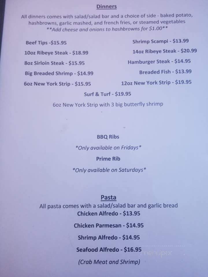 Backroads Steakhouse - Salem, SD menu_pic