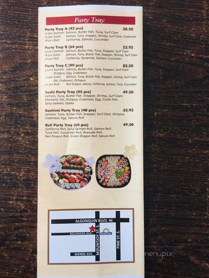 Osaka Sushi All You Can Eat - Timmins, ON menu_pic