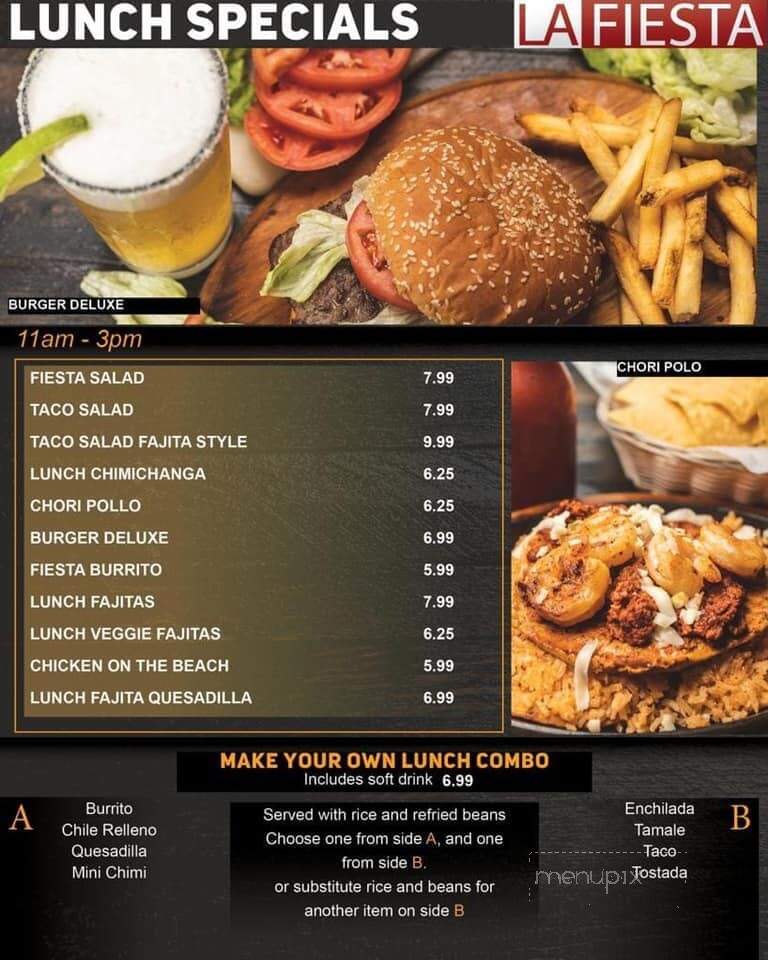 La Fiesta Mexican Restaurant - Mount Vernon, IL menu_pic