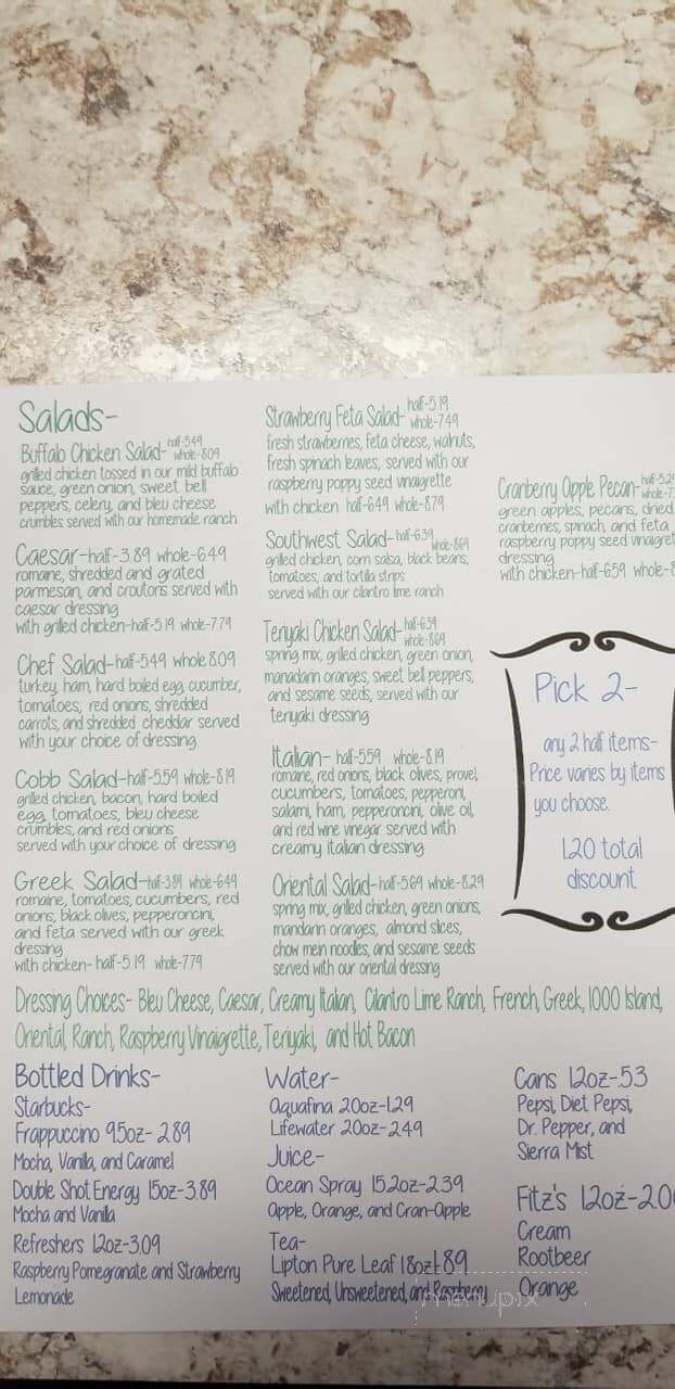 Sub Stop Cafe - High Ridge, MO menu_pic