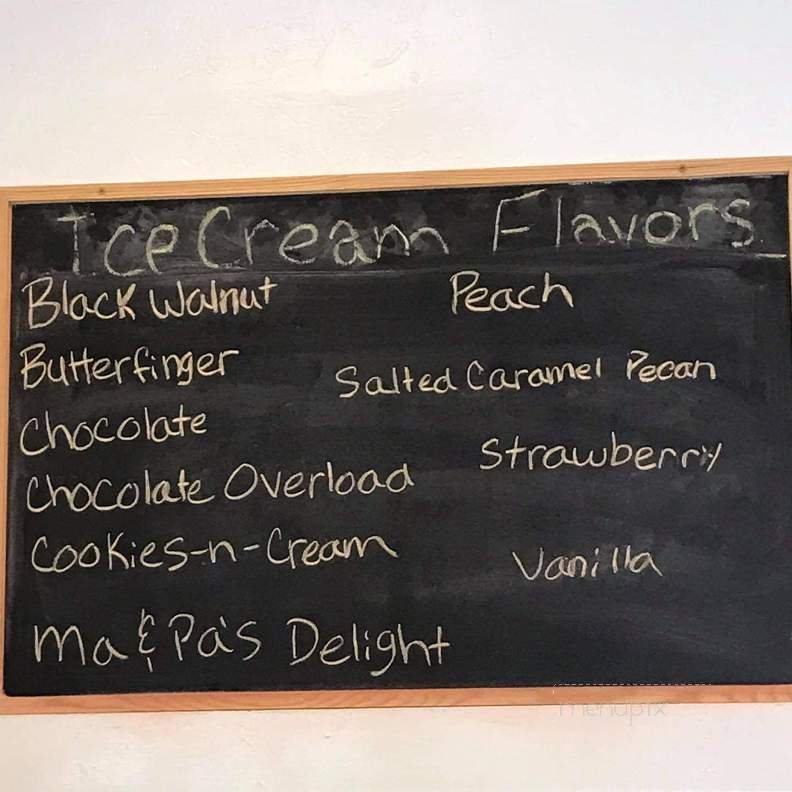 Ma & Pa's Homemade Ice Cream - Meeker, OK menu_pic
