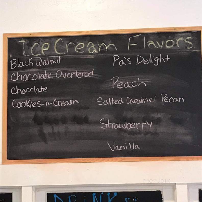 Ma & Pa's Homemade Ice Cream - Meeker, OK menu_pic