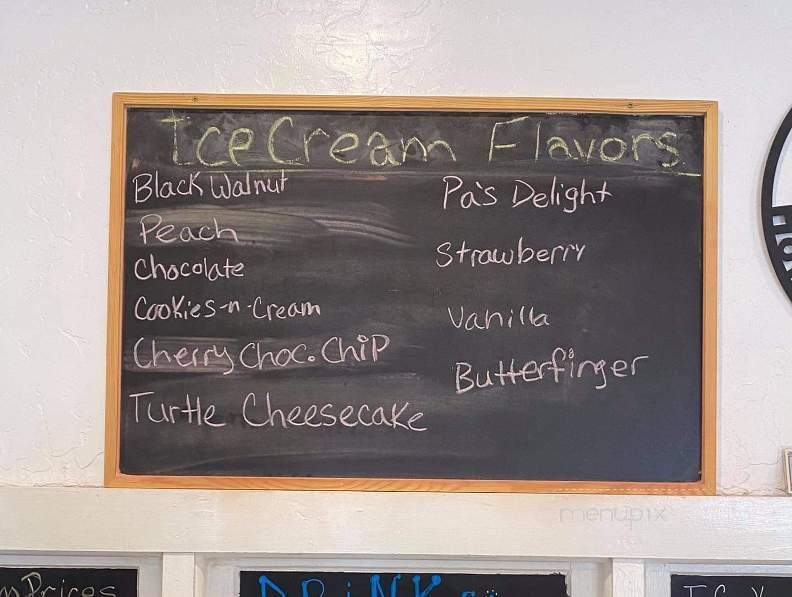 Ma & Pa's Homemade Ice Cream - Meeker, OK menu_pic