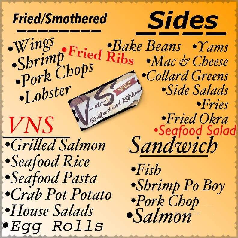 V N S Soulfood Kitchen - Jacksonville, FL menu_pic