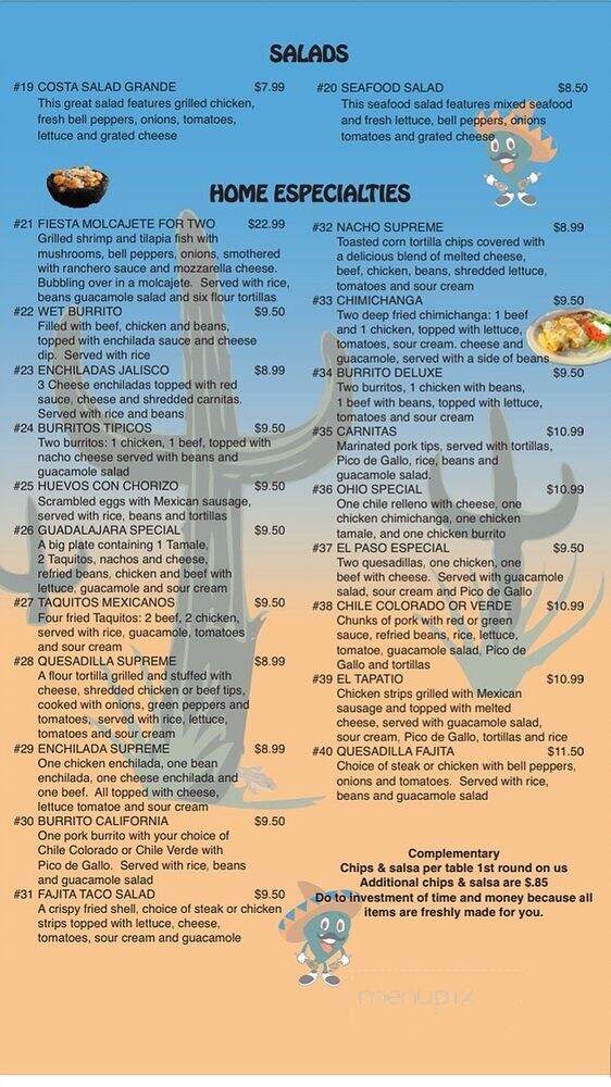 Fiesta Habaneros - Paulding, OH menu_pic