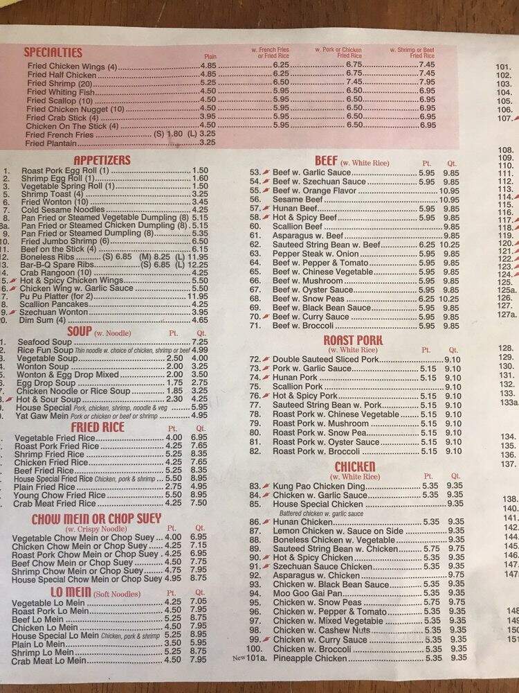 Kenny Sushi Peking Garden - Sayreville, NJ menu_pic