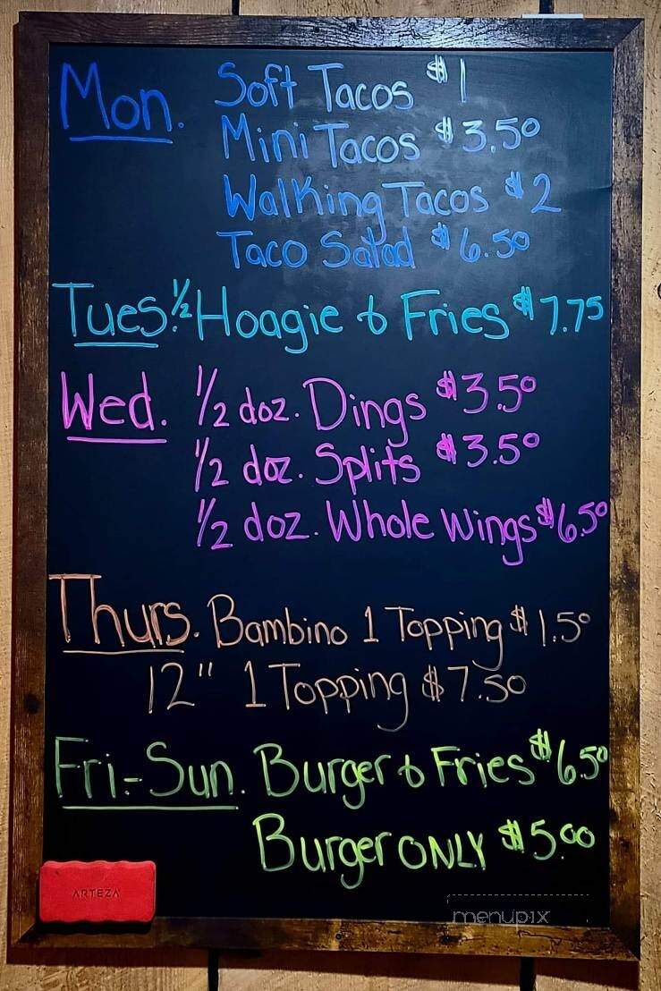 Tunnelton Inn - Saltsburg, PA menu_pic