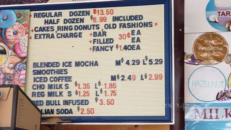 Dolly's Donuts - Morro Bay, CA menu_pic