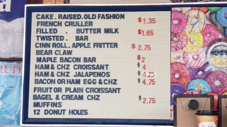 Dolly's Donuts - Morro Bay, CA menu_pic