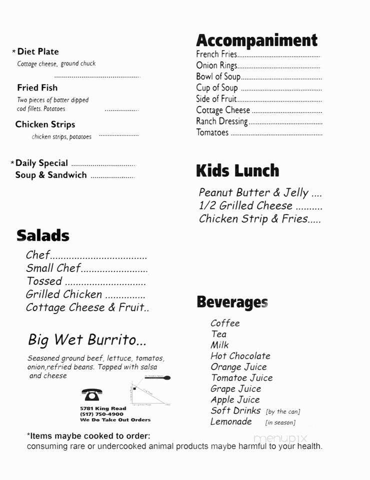 Wooden Spoon - Jackson, MI menu_pic