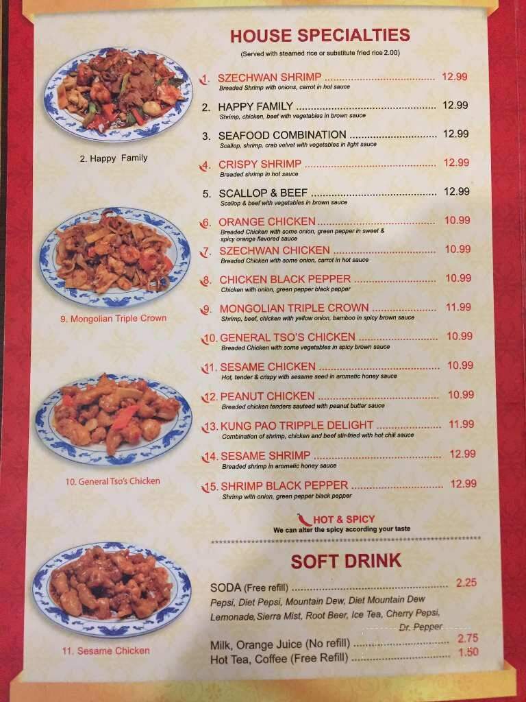 Sam's Chinese Kitchen - Clarion, IA menu_pic