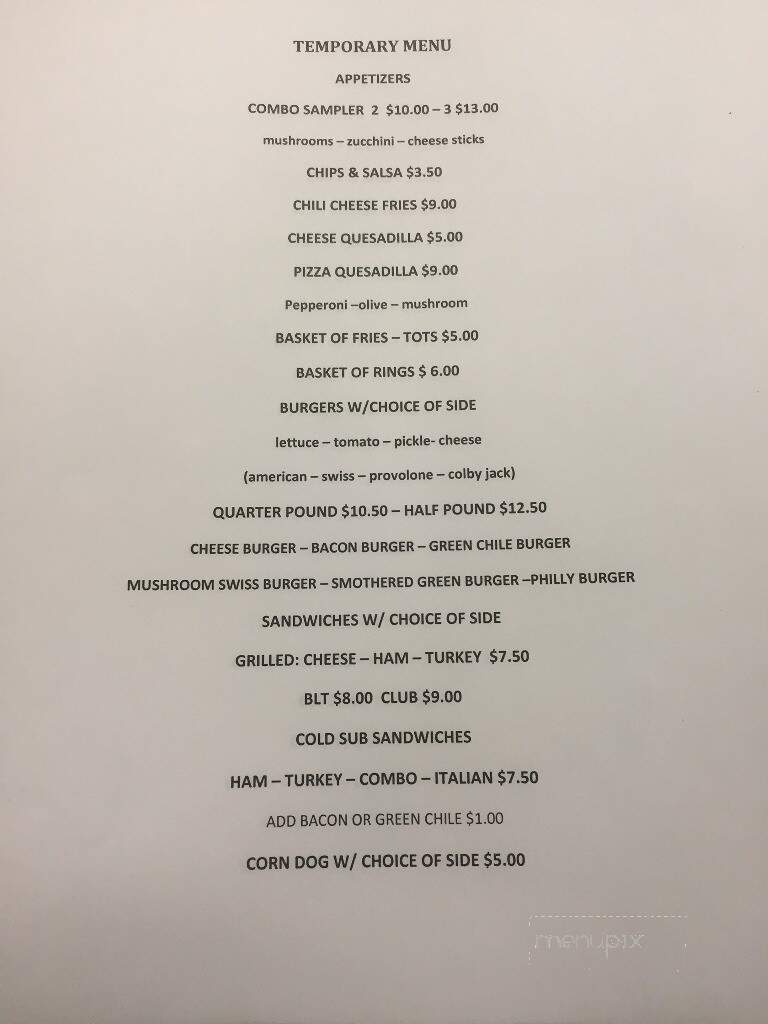 The Sportsman - Navajo Dam, NM menu_pic