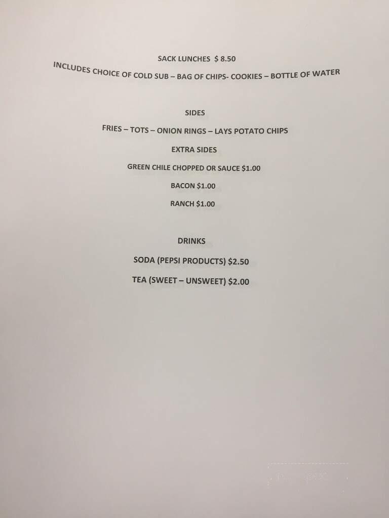 The Sportsman - Navajo Dam, NM menu_pic
