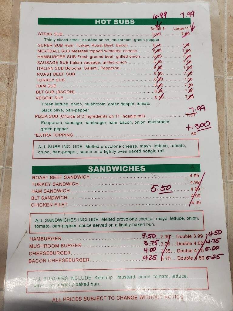 Aggie Pizza - Trenton, NC menu_pic