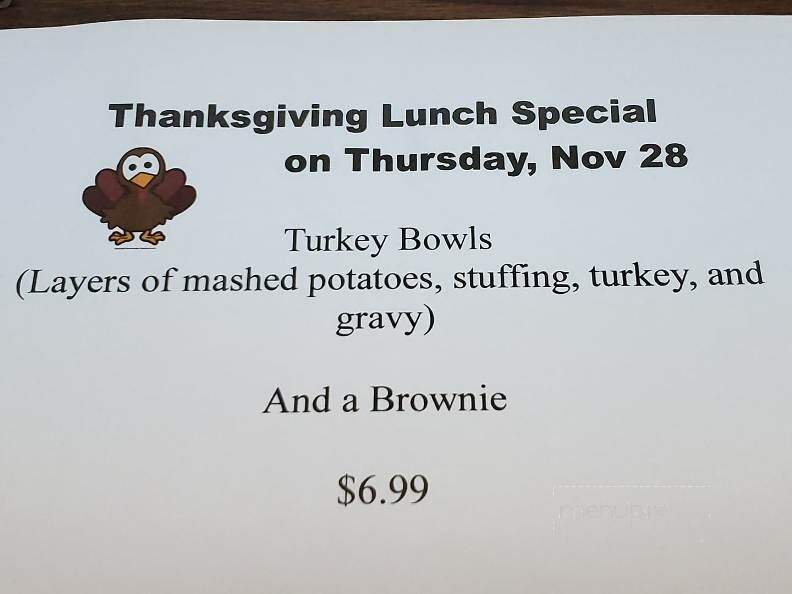 Fast Lane - Broken Bow, OK menu_pic