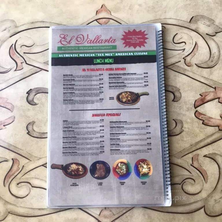 El Vallarta - Trenton, TN menu_pic