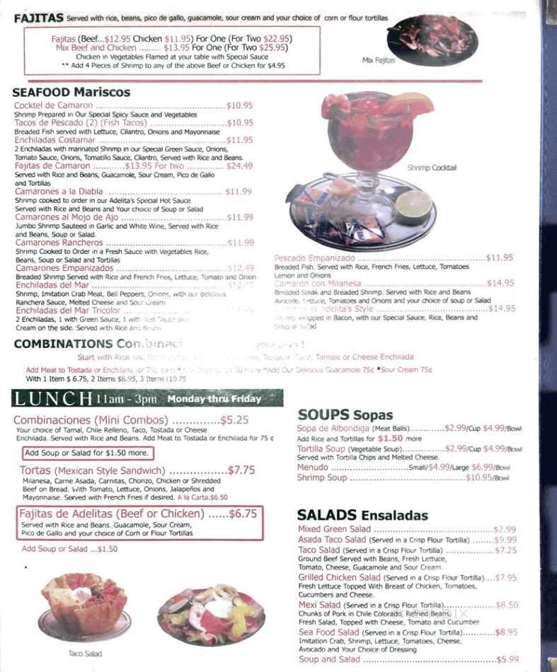 Adelita's Restaurant - Lucerne Valley, CA menu_pic