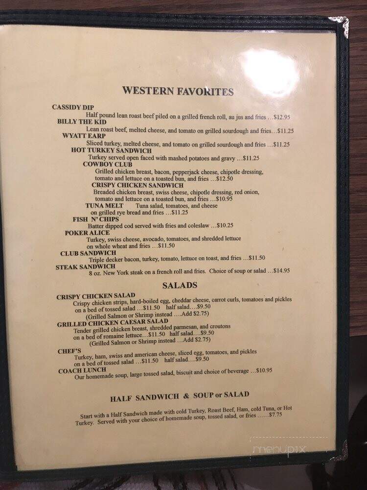 Stagecoach Restaurant - Elk Grove, CA menu_pic