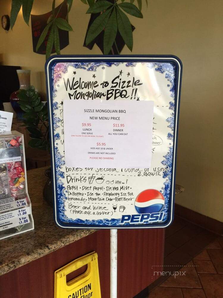 Sizzle Mongolian BBQ - Rocklin, CA menu_pic