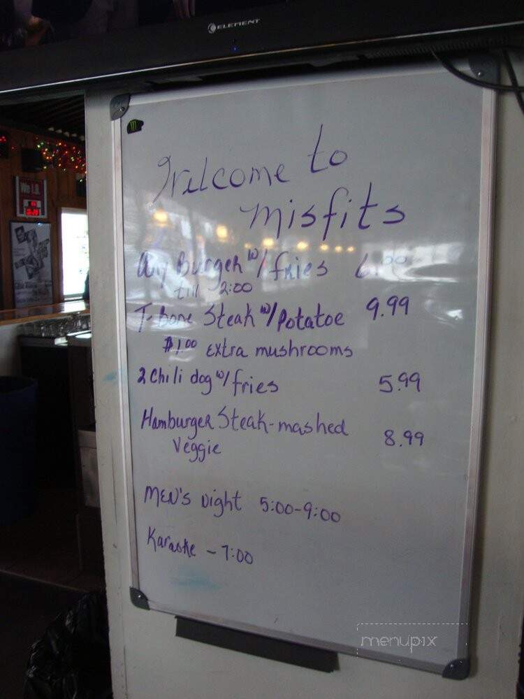 Misfits Saloon - Anoka, MN menu_pic