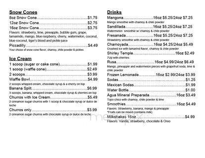 Yoyi's Fruity-Land - San Marcos, TX menu_pic