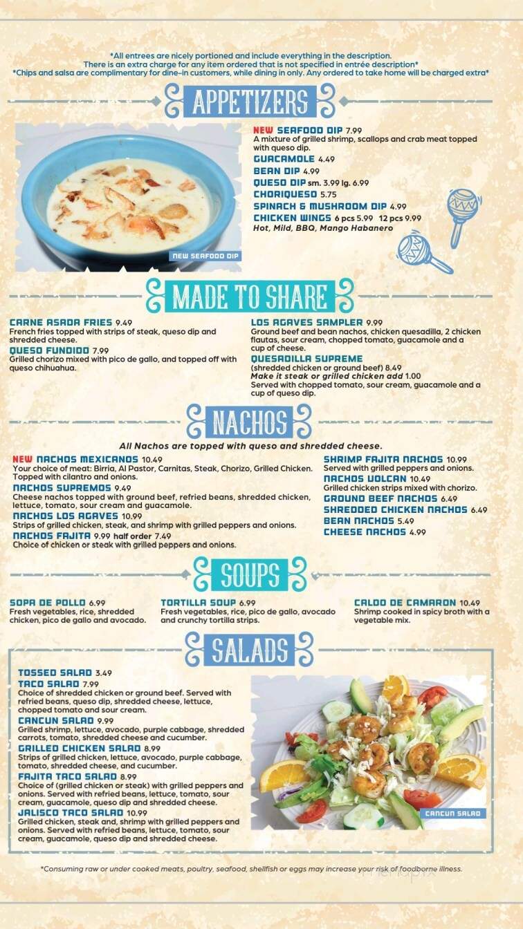 Los Agaves Grill - Lancaster, KY menu_pic
