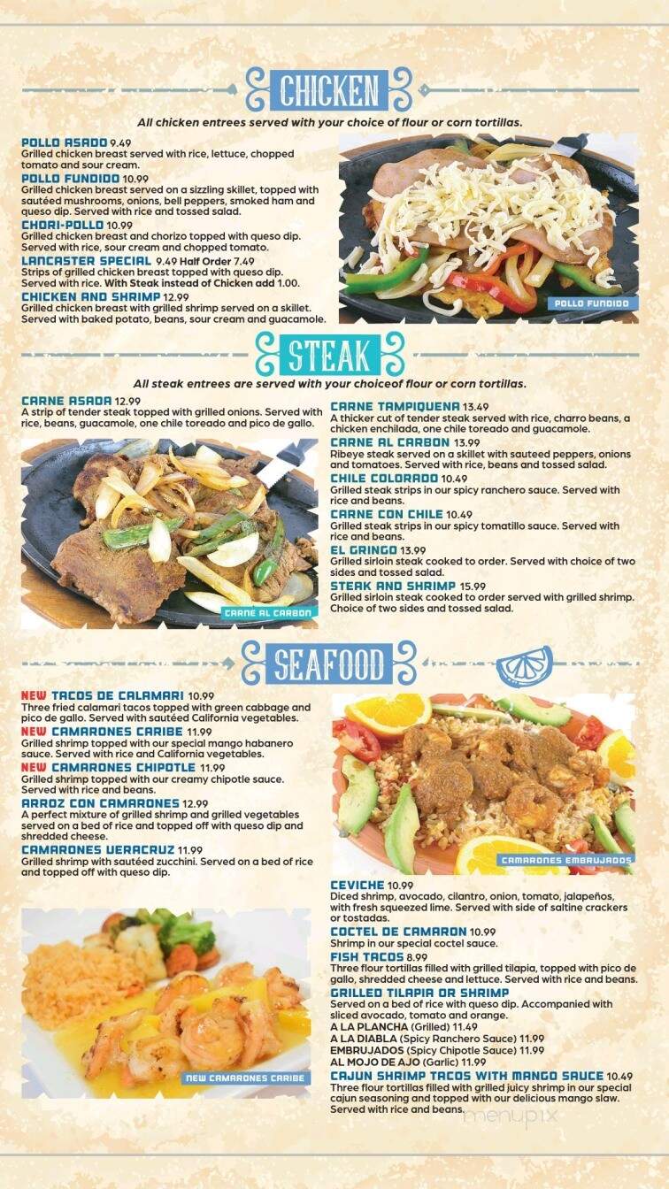 Los Agaves Grill - Lancaster, KY menu_pic