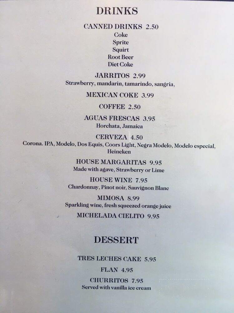 Cielito Lindo Mexican Restaurant - Santa Rosa, CA menu_pic