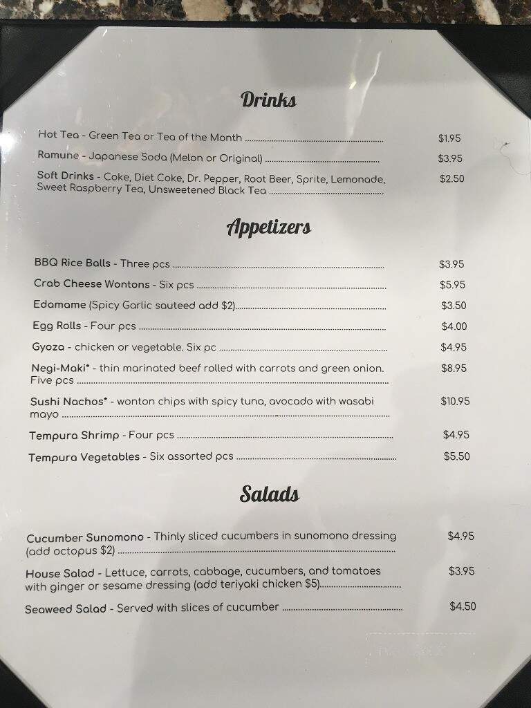 Sushi Spot - Colorado Springs, CO menu_pic