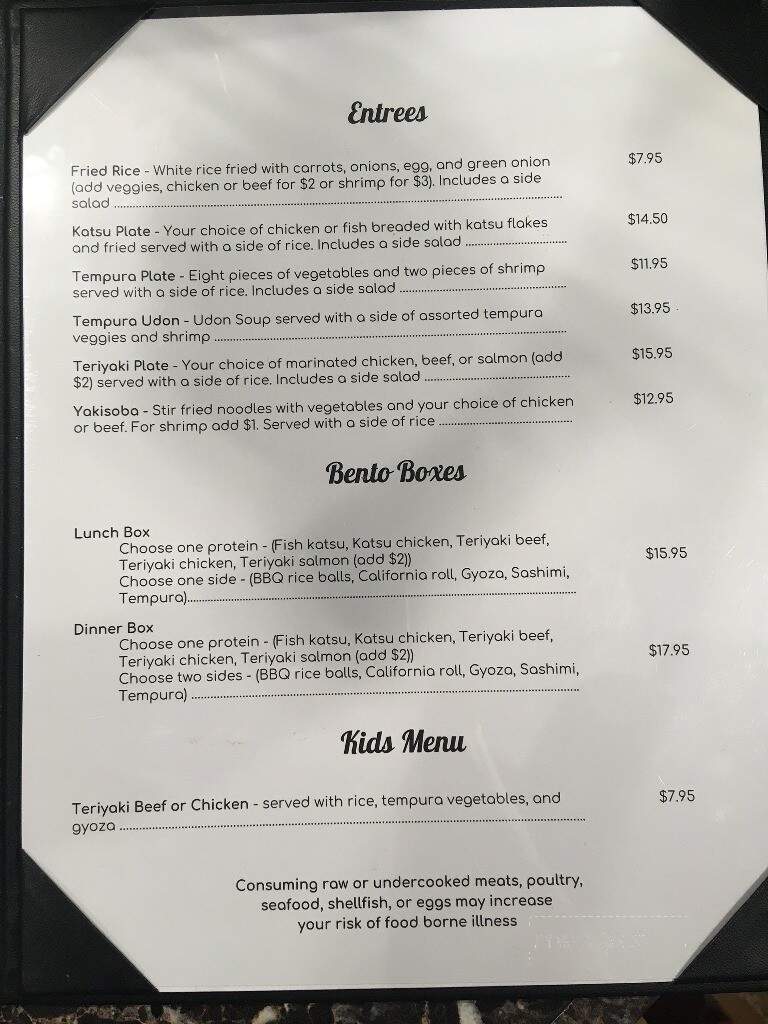 Sushi Spot - Colorado Springs, CO menu_pic