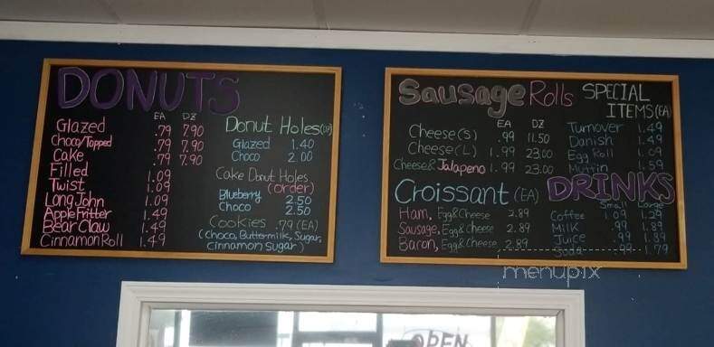 Sunny Donuts - Fort Smith, AR menu_pic