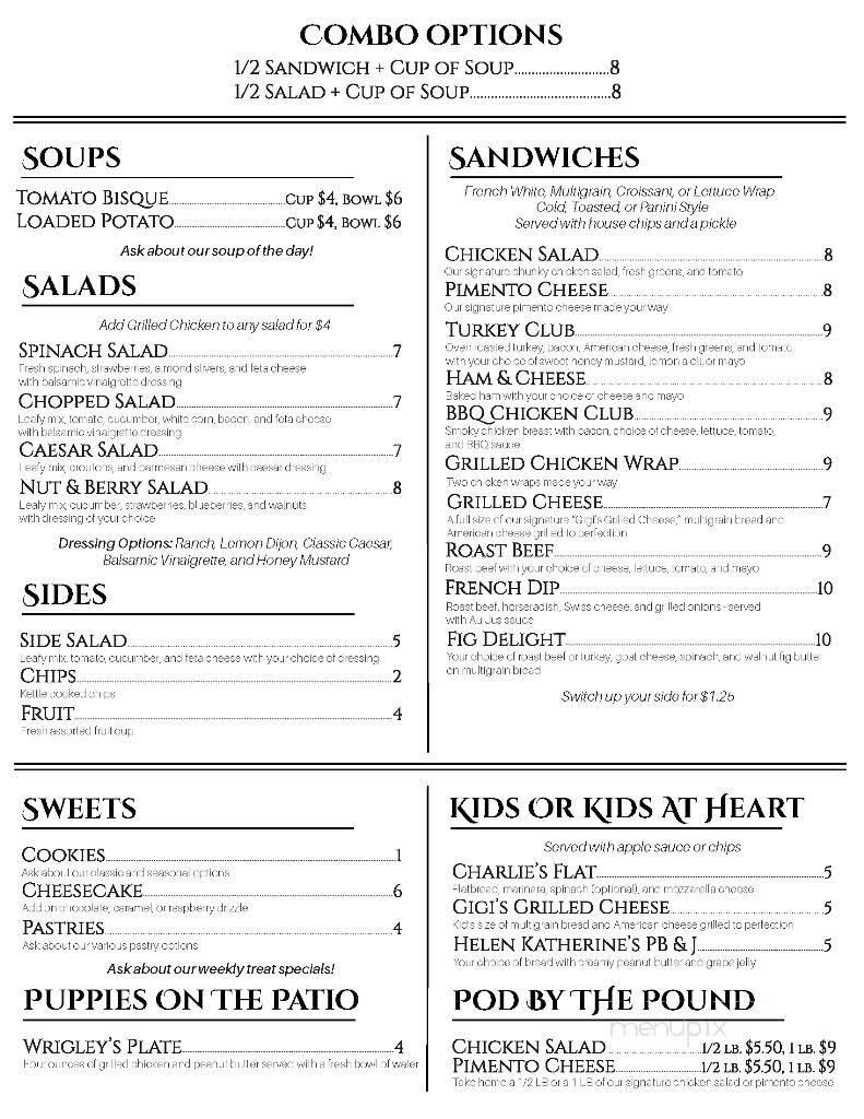 The Pod - Gretna, VA menu_pic