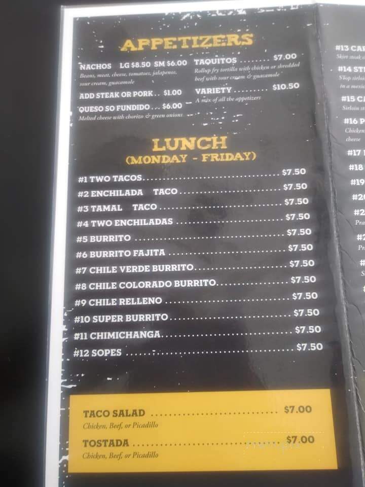 Los Potrillos Mexican - Hagerman, ID menu_pic