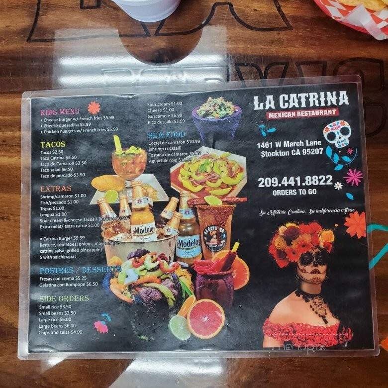 La Catrina - Stockton, CA menu_pic