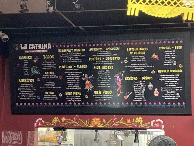 La Catrina - Stockton, CA menu_pic