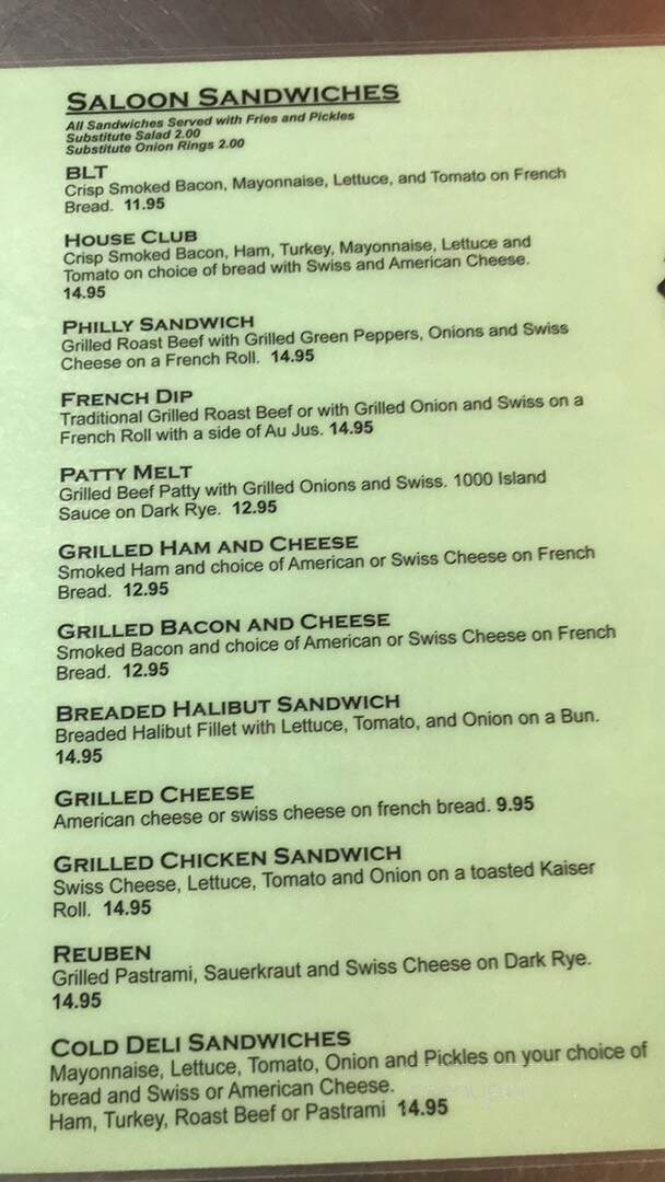 Walkabout Creek Saloon - Naches, WA menu_pic