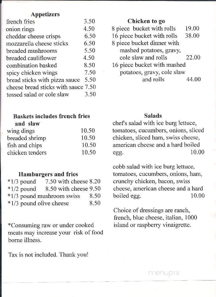 Kelly's Venture Inn - Rogers City, MI menu_pic