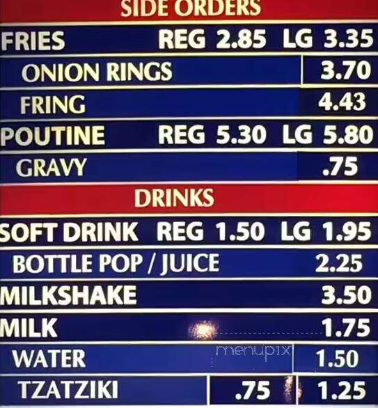 C & Dubbs Hamburgers - Mississauga, ON menu_pic